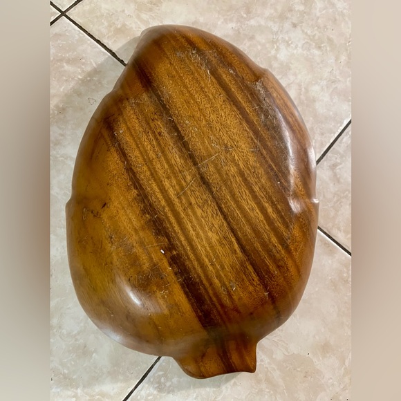 Giant Teakwood Leaf Bowl - Fruit Bowl - Centerpiece Bowl - Decorative Fall Bowl - Picture 2 of 7